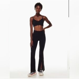 TNA Black Flare Pants with Slit